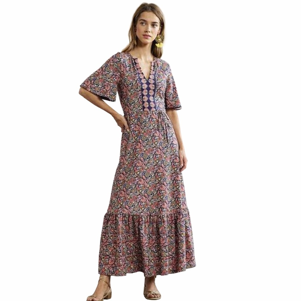 Boden Multicolor Floral Maxi Dress